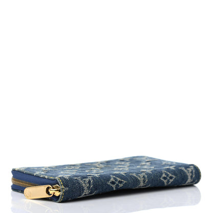 Louis Vuitton Monogram Denim Zippy Wallet Blue 3 of 4
