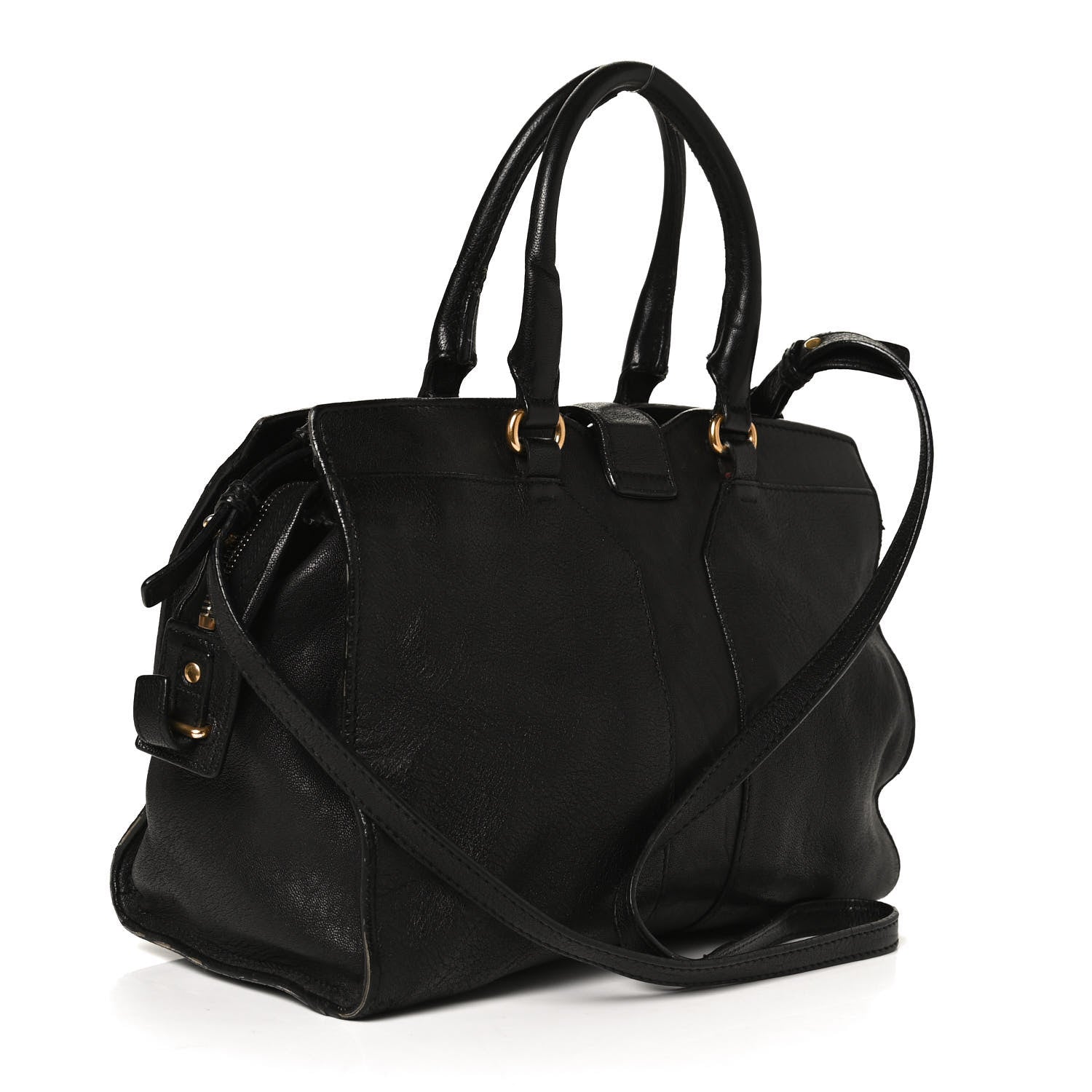 Saint Laurent Sheepskin Small Cabas ChYc Black 2 of 14