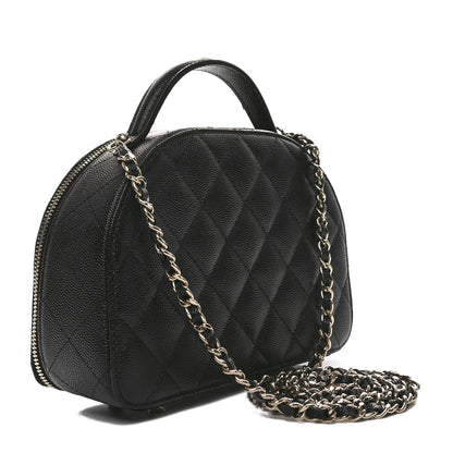Chanel Caviar Quilted Top Handle Vanity Case Black 2 of 11