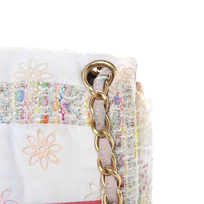 Chanel Fabric Patchwork Medium Flap Bag Pink 10 of 13