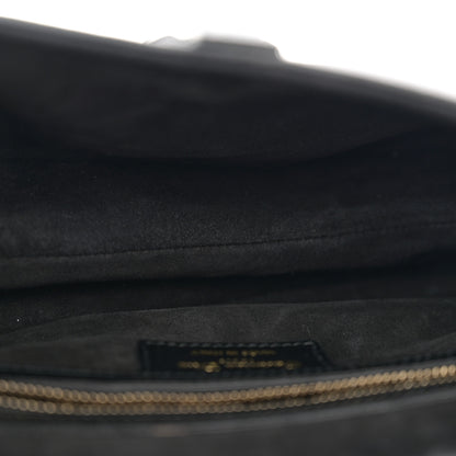 Christian Dior Grained Calfskin Saddle Bag With Strap Black 5 of 11