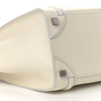 Celine Smooth Calfskin Multicolor Double Stitching Micro Luggage White 7 of 9