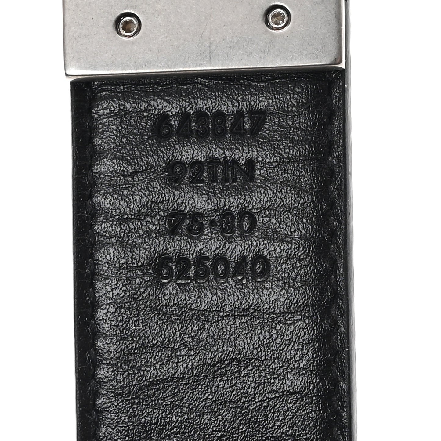 GG Supreme Monogram Plutone Calfskin Palladium Double G Reversible 30mm Belt 75 30 Black