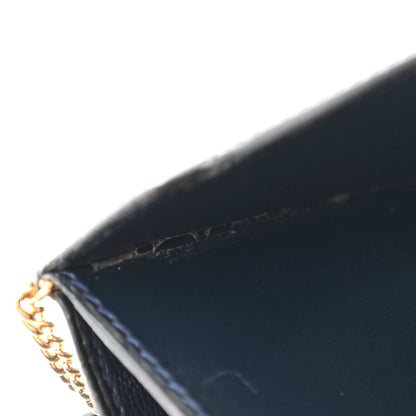 Hermes Toile Vache Calfskin Lydie Clutch Natural Bleu Marine 12 of 12
