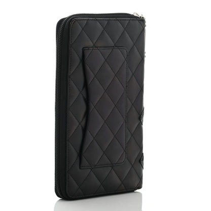 Chanel Calfskin Cambon Zip Around Organizer Wallet Black 3 of 11