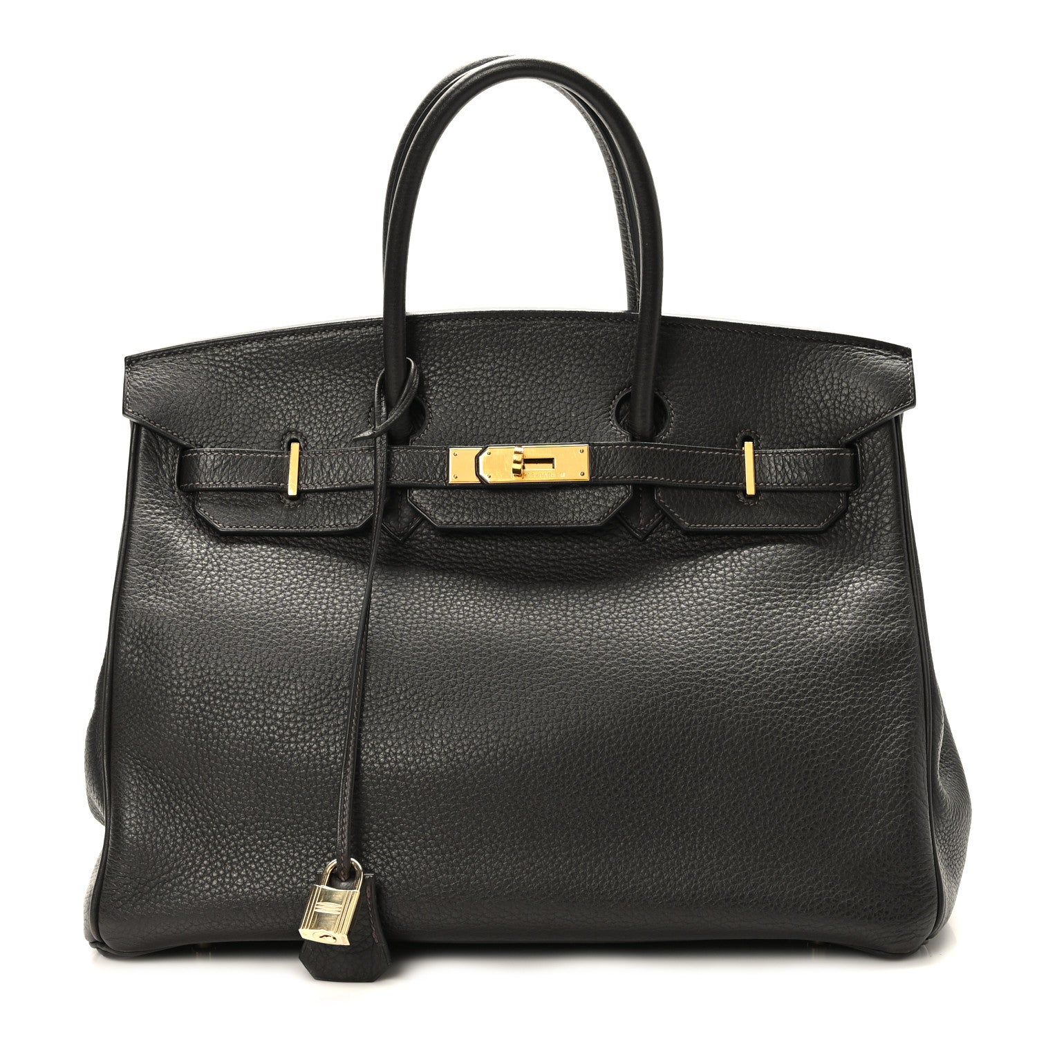 Hermes Taurillon Clemence Birkin 35 Chocolate 1 of 11