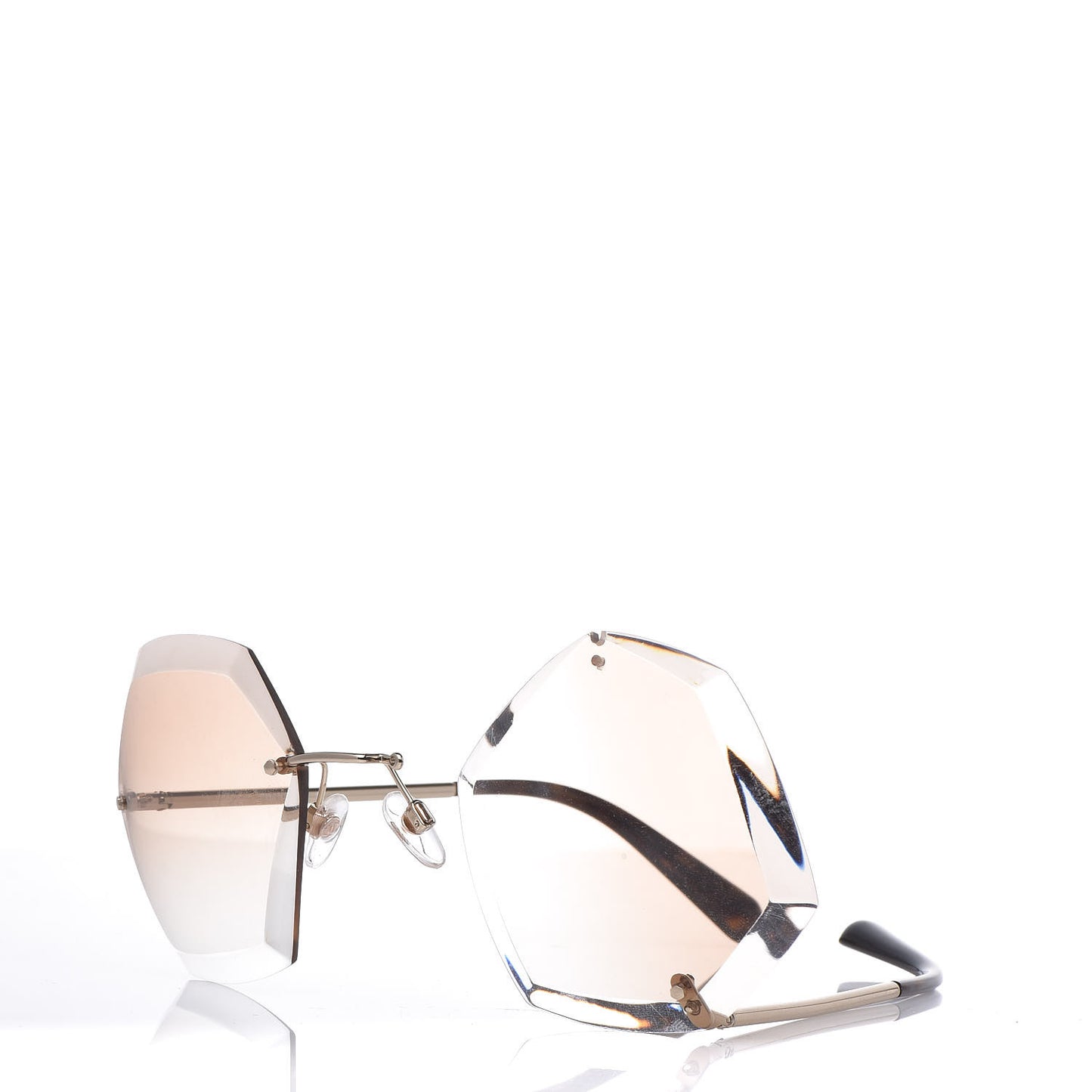 Round Sunglasses 71181 Gold Brown