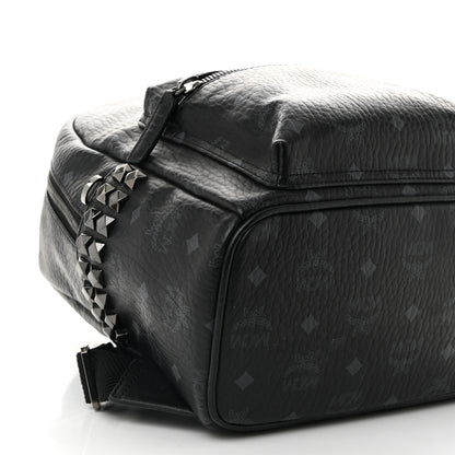 MCM Visetos Small Side Stud Stark Backpack Black 9 of 11