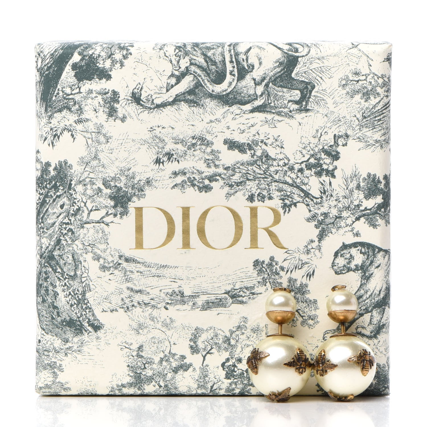 Christian Dior Pearl Tribales Bee Earrings Gold 4 of 4