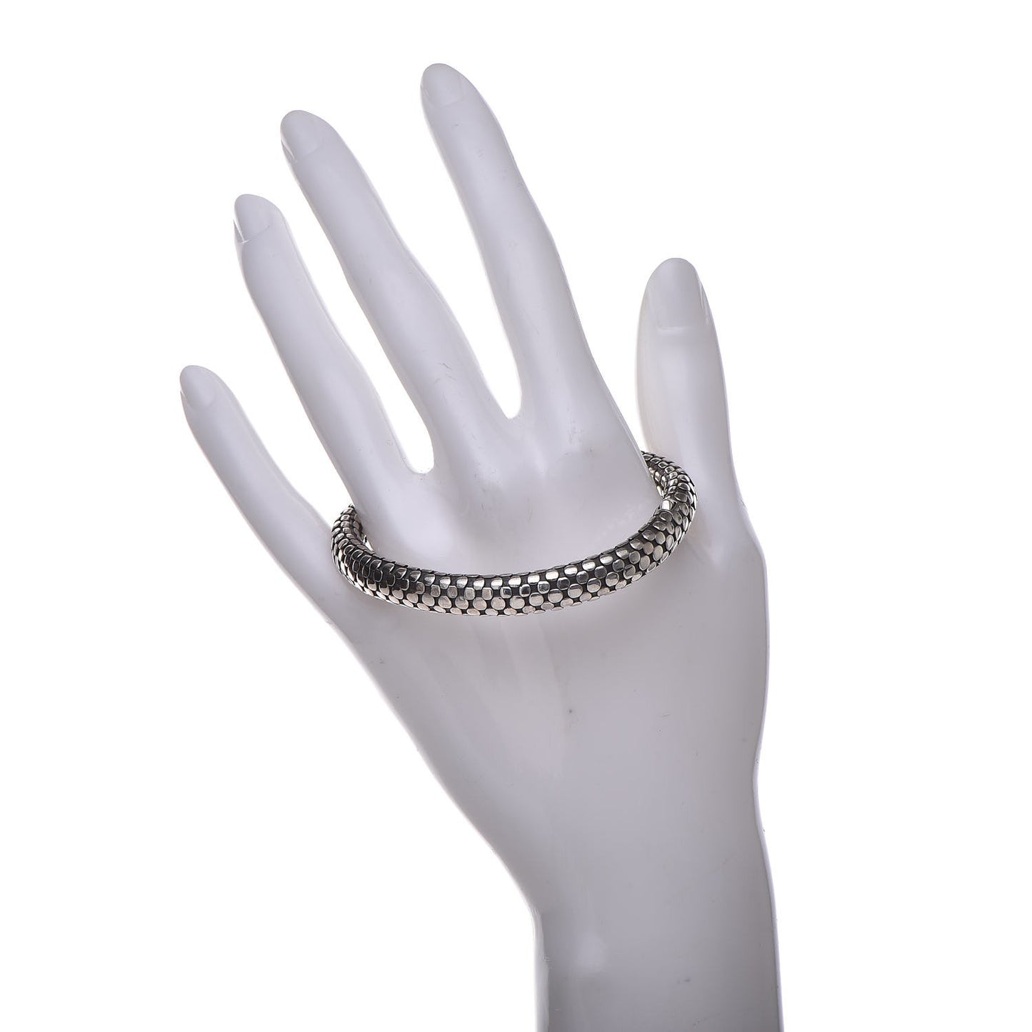 Sterling Silver 8mm Dot Bangle Bracelet