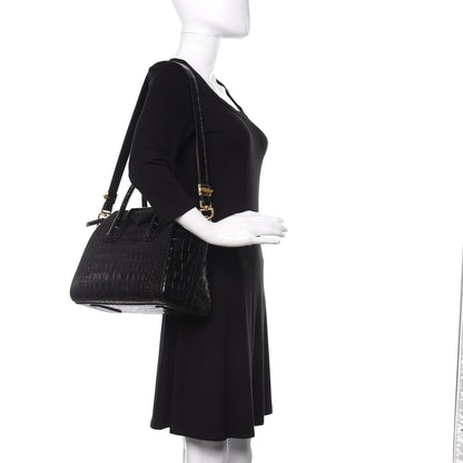 Givenchy Calfskin Crocodile Embossed Small Antigona Black 2 of 11