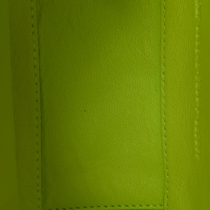 Balenciaga Grained Calfskin Embossed Car Camera Bag Yellow Fluo Black 5 of 10