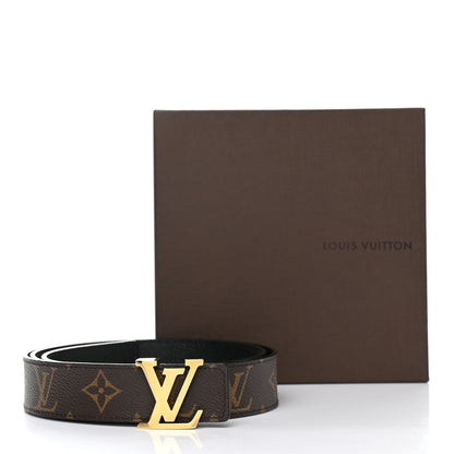 Louis Vuitton Calfskin Monogram 30mm LV Initiales Reversible Belt 90 36 Black 6 of 6