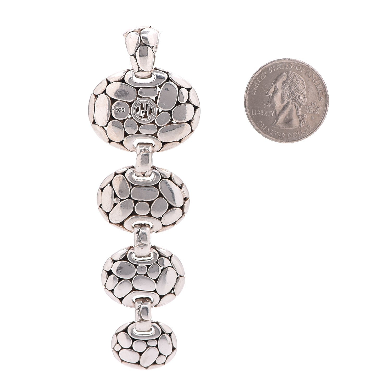 John Hardy Sterling Silver Kali Pebble Graduated Pendant 2 of 4