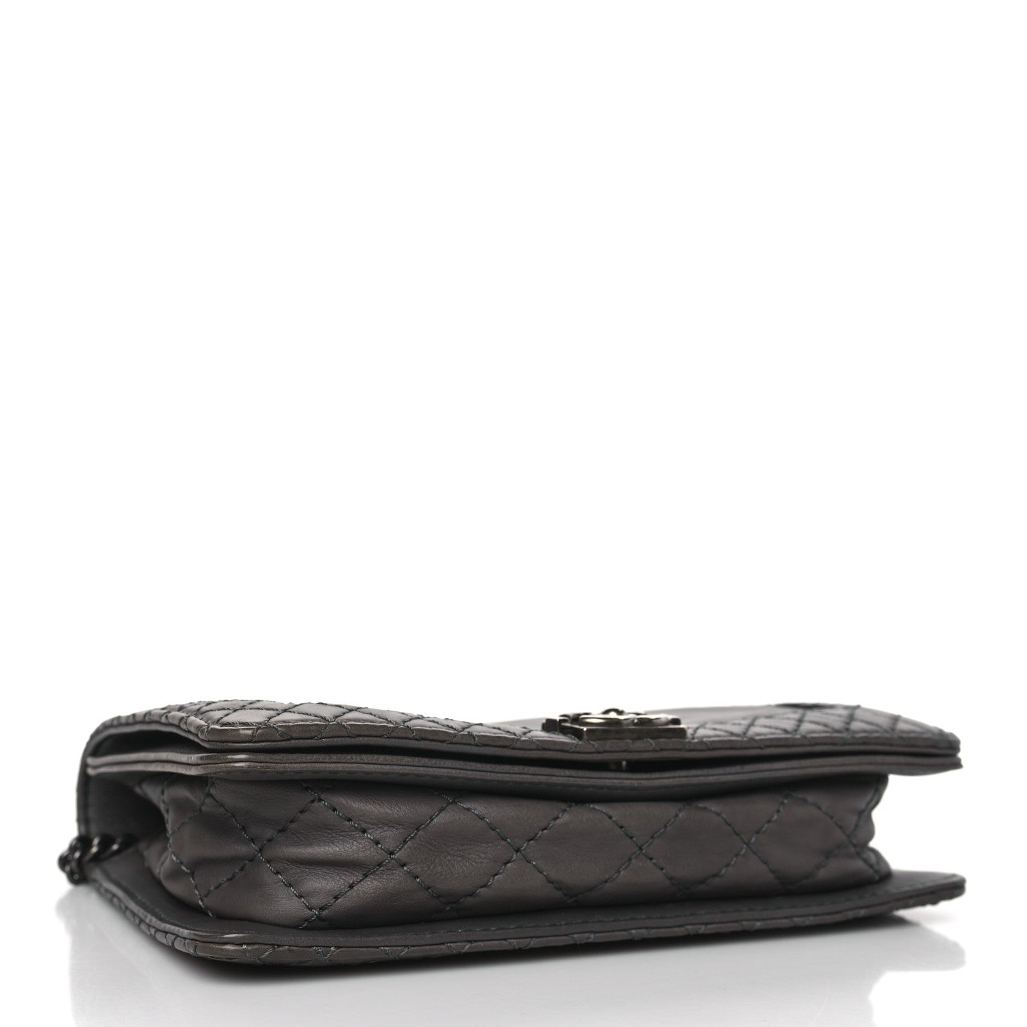 Chanel Calfskin Small Boy Reverso Flap Grey 4 of 9