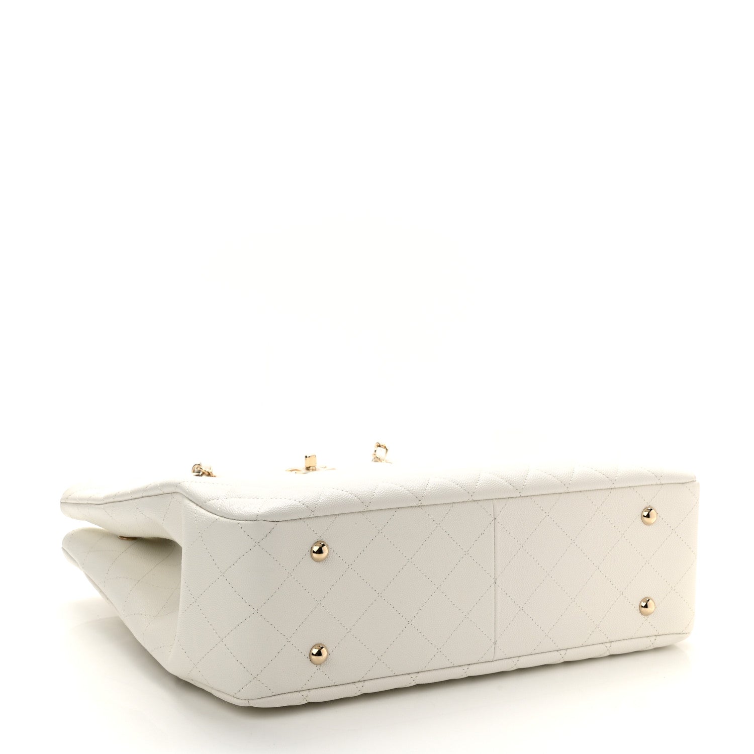 Chanel Caviar Quilted Large Classic Shopping Tote White 8 of 11