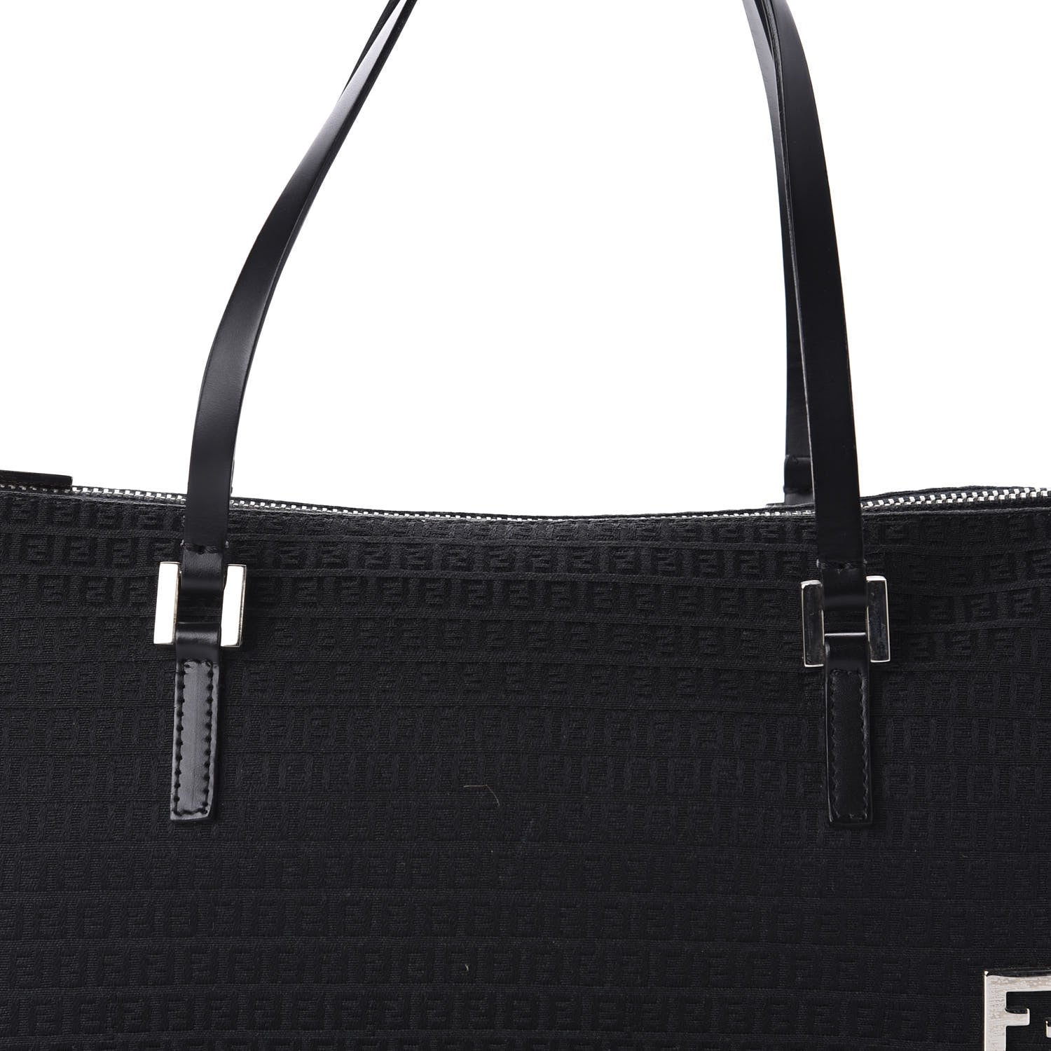 Fendi Zucchino Shoulder Bag Black 9 of 9