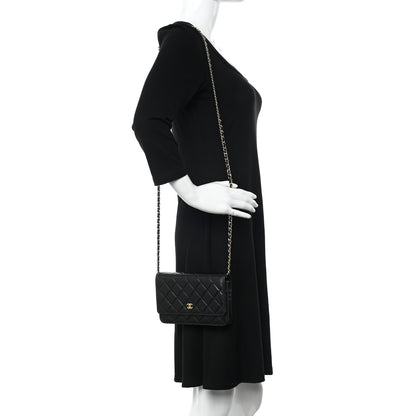 Chanel Caviar Quilted Wallet on Chain WOC Black 2 of 14