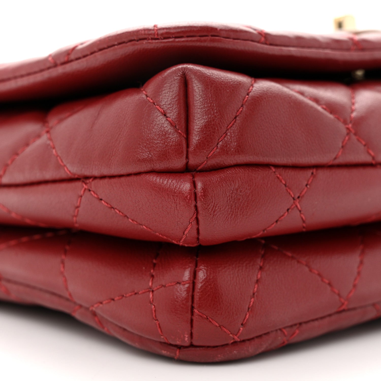 Chanel Lambskin Quilted Wood Mini Coco Handle Flap Red 10 of 15