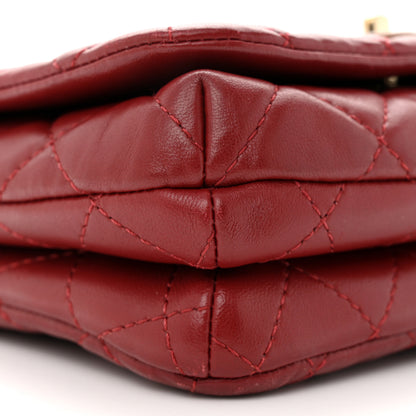 Chanel Lambskin Quilted Wood Mini Coco Handle Flap Red 10 of 15