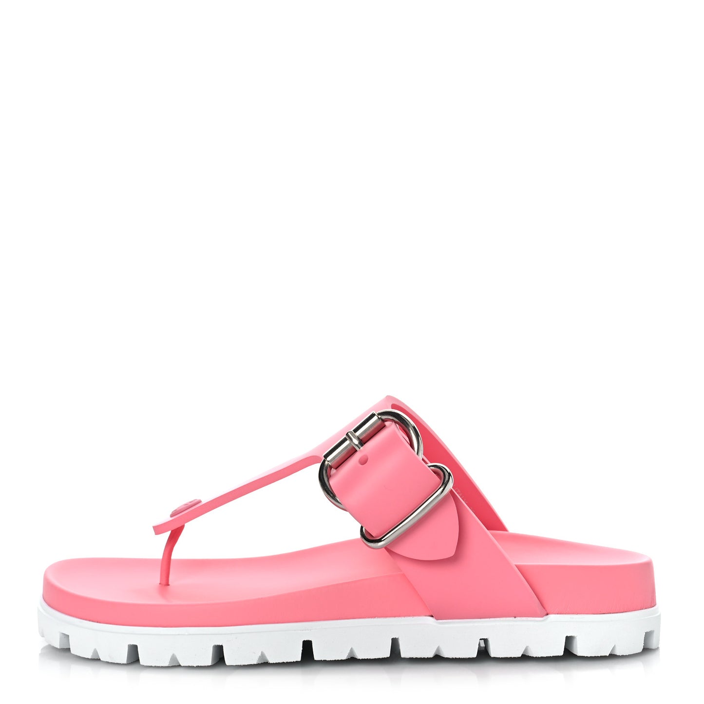 EVA Rubber Buckled Lug Sole 20mm Thong Sandals 39 Begonia
