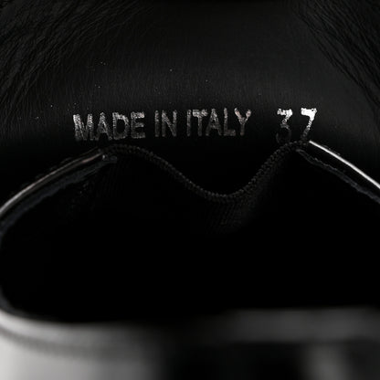 Prada Spazzolato Metal Triangle Logo 50mm Loafers 37 Black 8 of 9