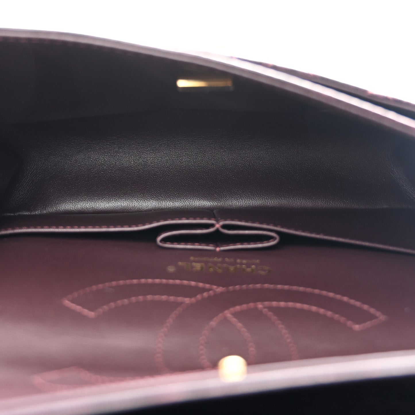 Aged Calfskin Quilted 2.55 Reissue 225 Flap Dark Burgundy