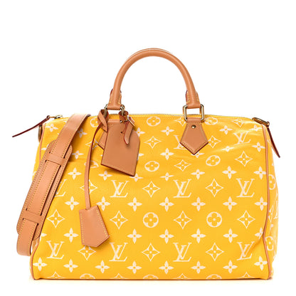 Louis Vuitton Calfskin Monogram Speedy P9 Bandouliere 40 Jaune Mat 1 of 12