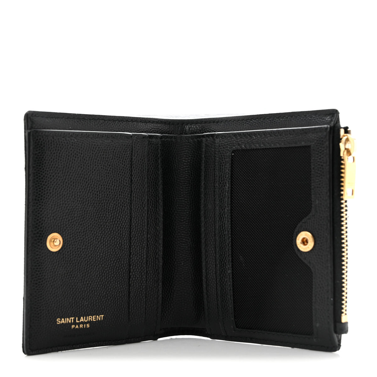 Grain De Poudre Matelasse Chevron Monogram Zipped Card Case Black