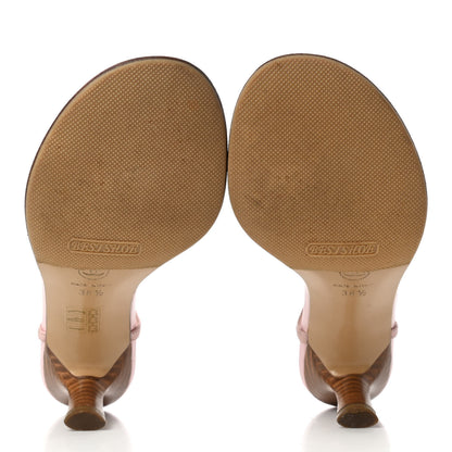 Chanel Lambskin CC Bow Sandals 36.5 Pink 5 of 7