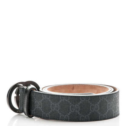 Gucci GG Supreme Monogram Interlocking G Belt 105 42 Black Grey 3 of 8
