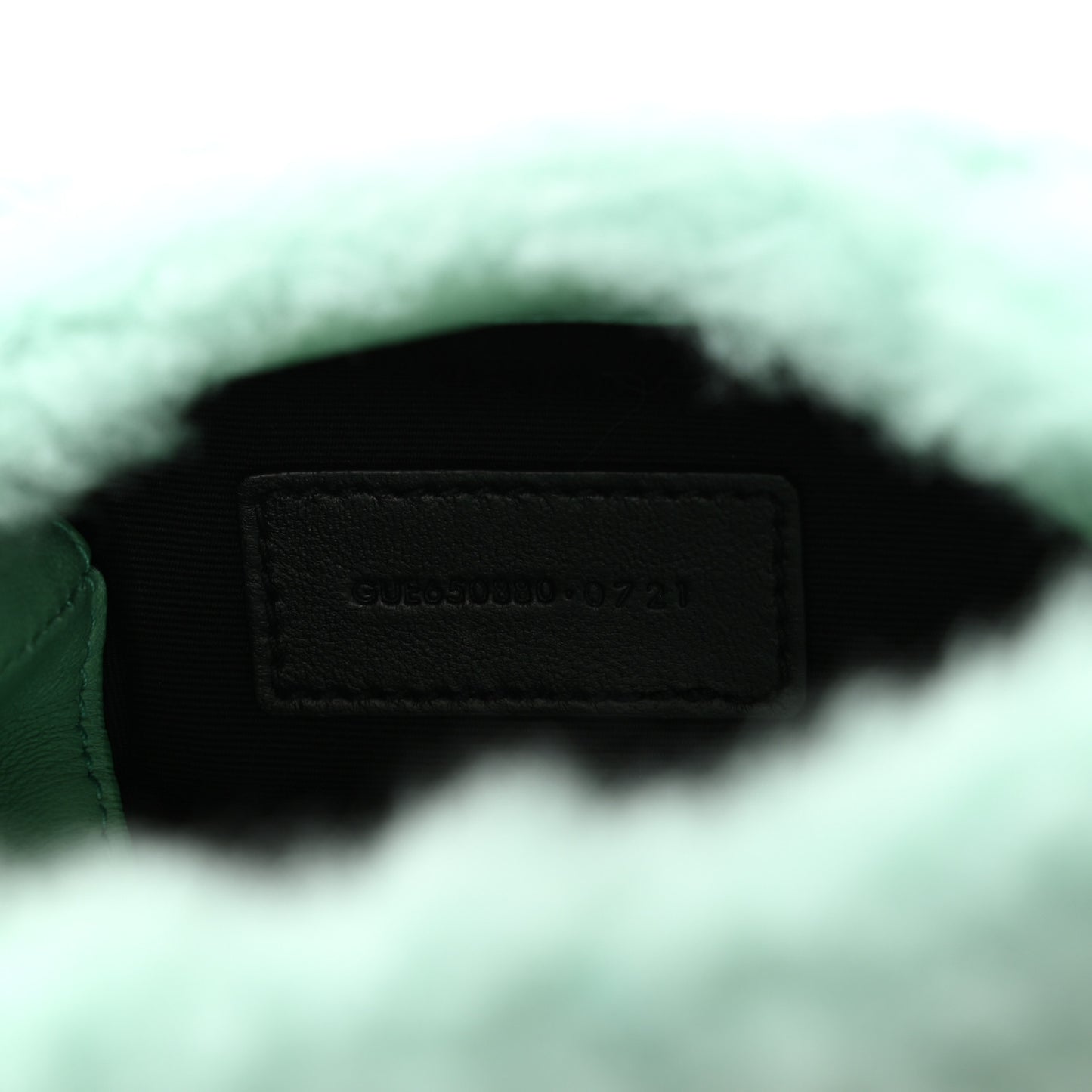 Shearling Quilted Monogram Loulou Puffer Pouch Clutch Iced Mint