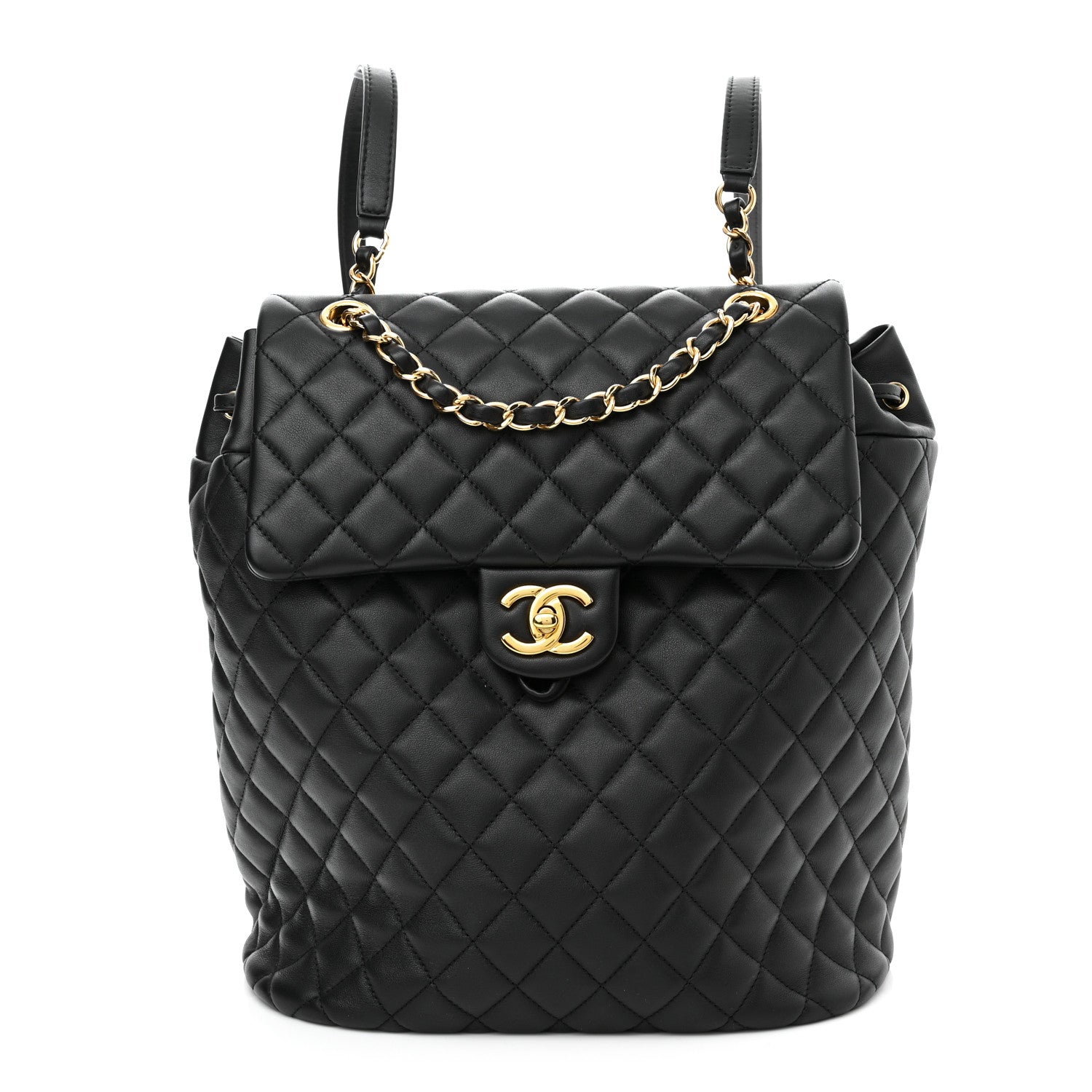 Chanel Lambskin Quilted Large Urban Spirit Backpack Black 1 of 10