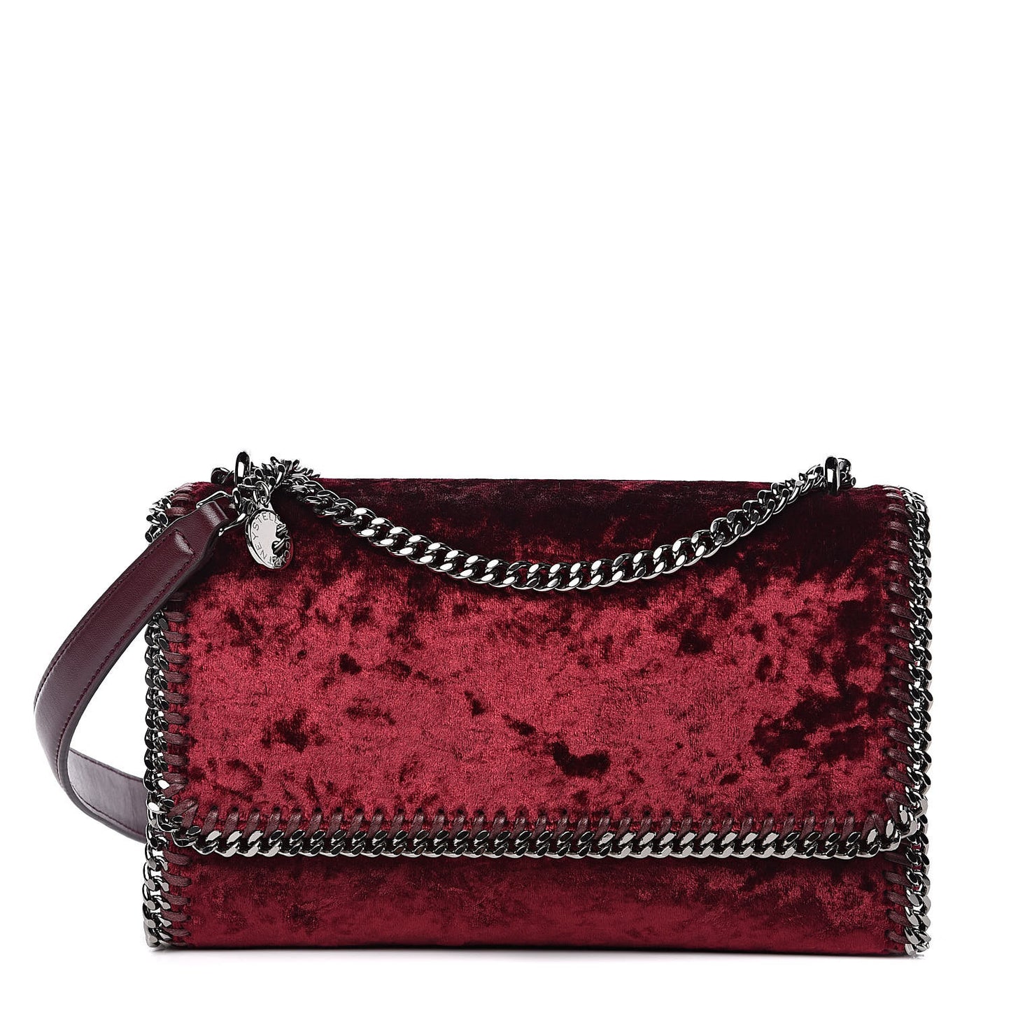 Velvet Falabella Crossbody Bag Burgundy