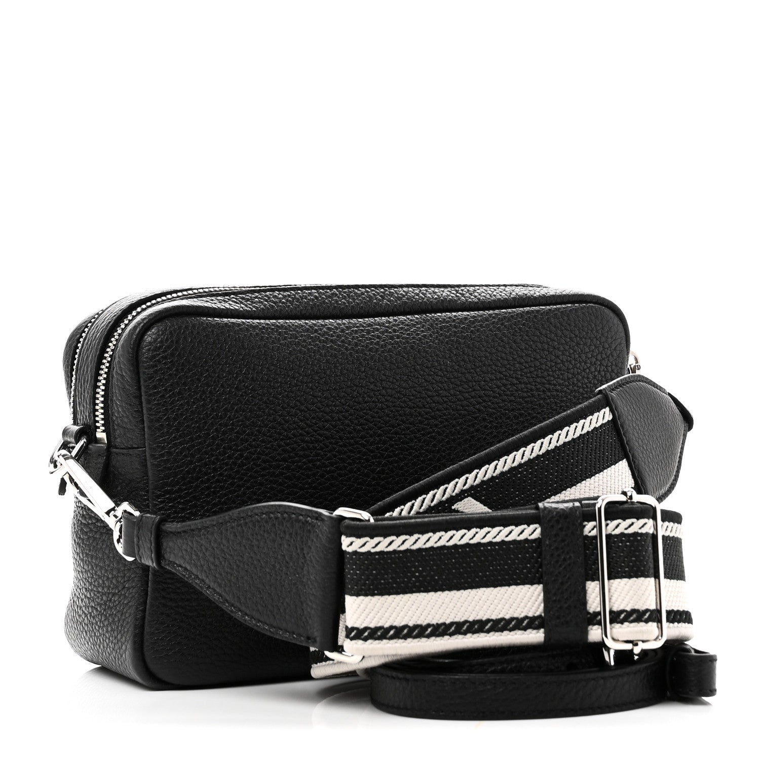 Prada Vitello Daino Soft Camera Crossbody Black 3 of 10