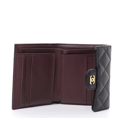Chanel Caviar Quilted Compact Flap Wallet Black 5 of 10