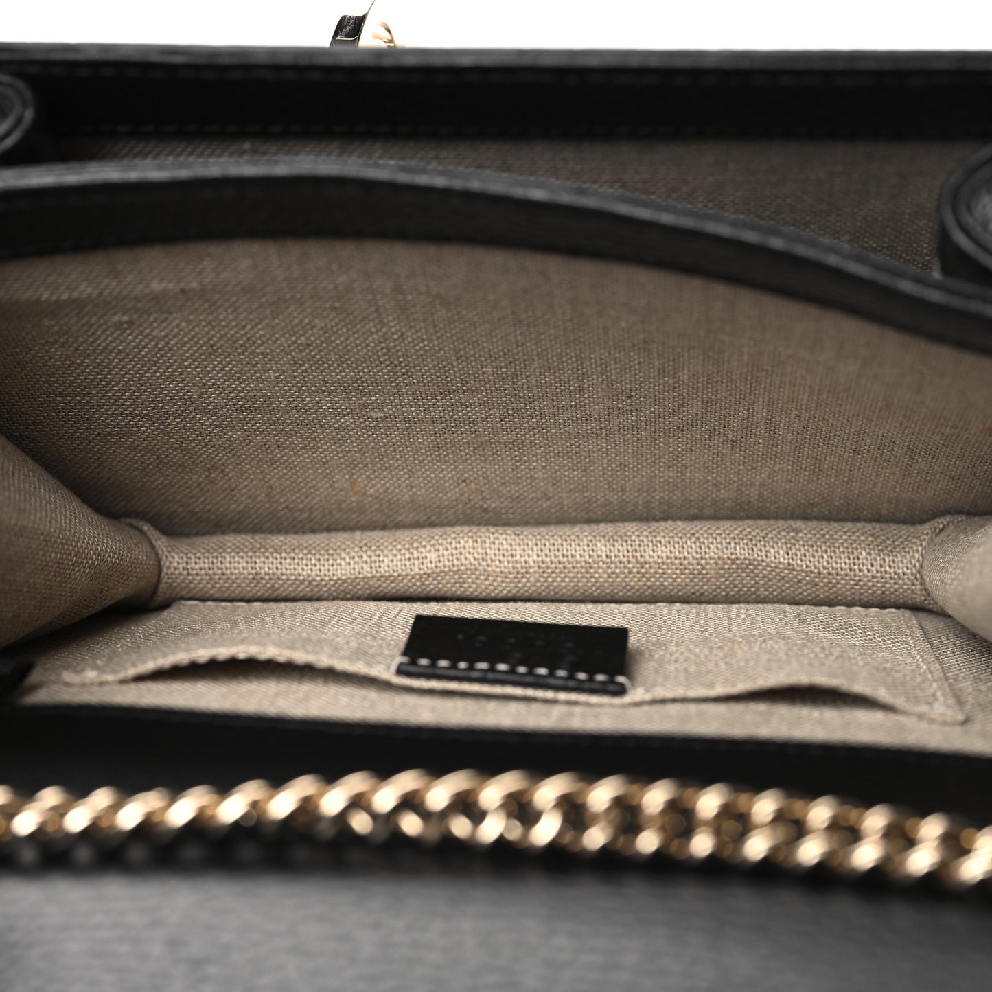 Dollar Calfskin Small Interlocking G Shoulder Bag Black