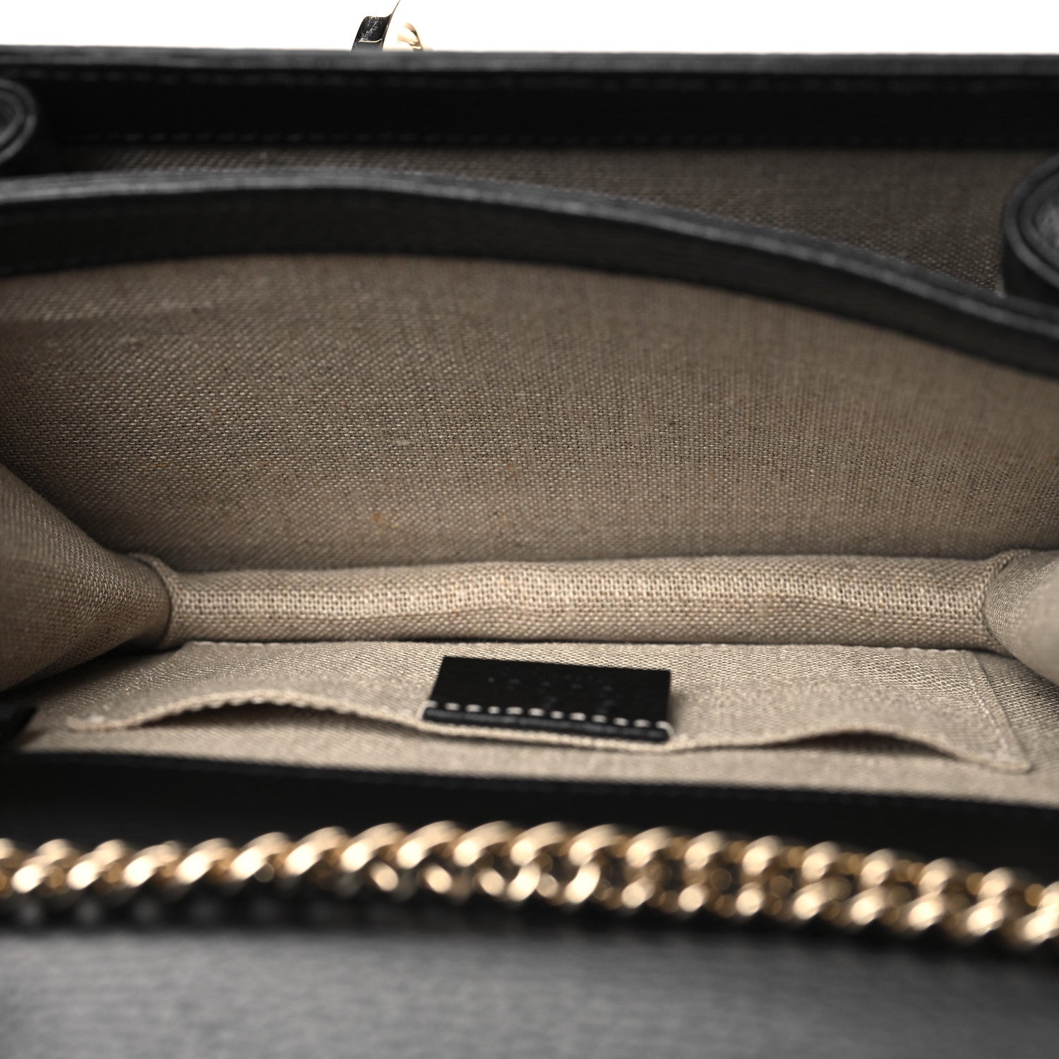 Gucci Dollar Calfskin Small Interlocking G Shoulder Bag Black 5 of 11