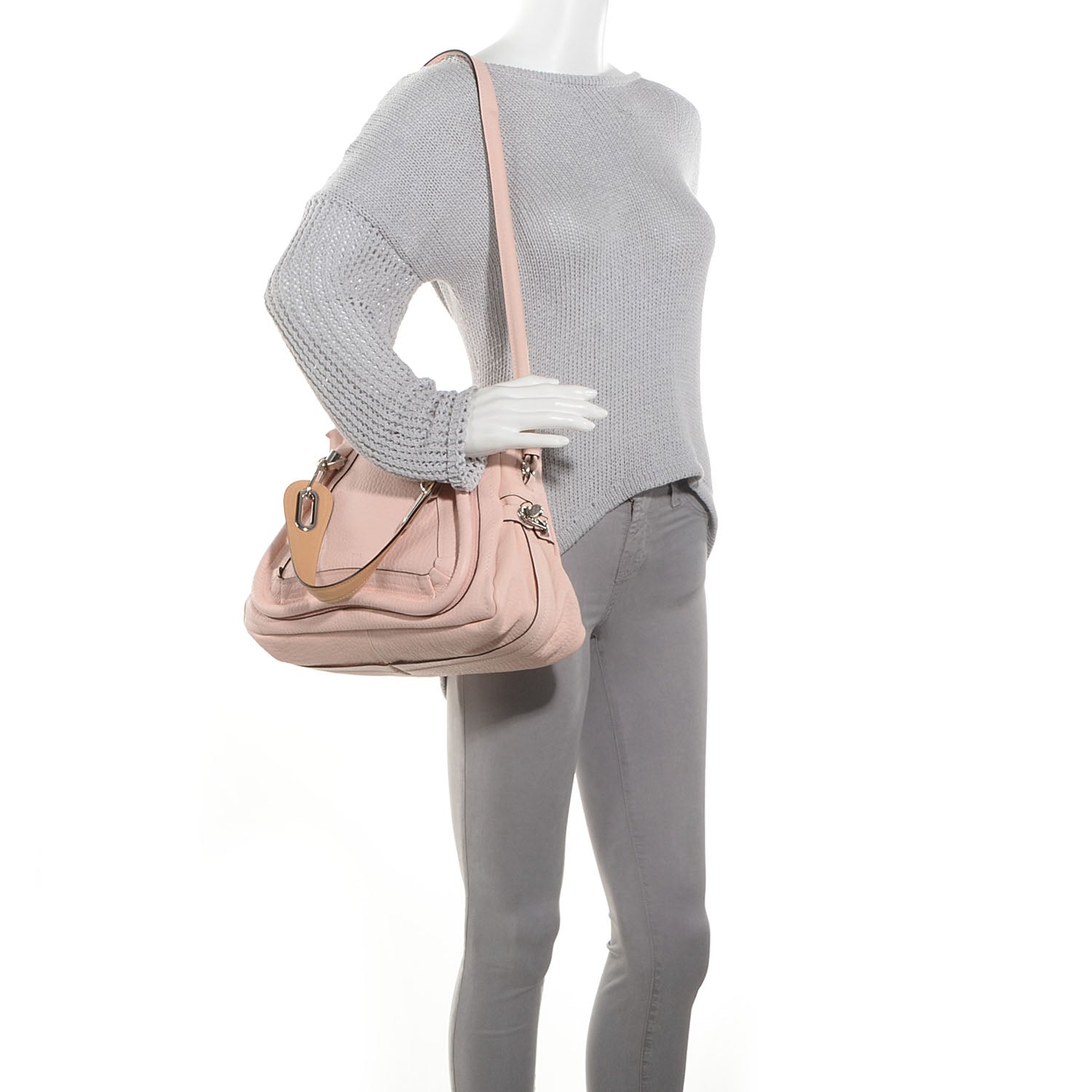 Chloe Pebbled Calfskin Medium Paraty Bliss Pink 2 of 9