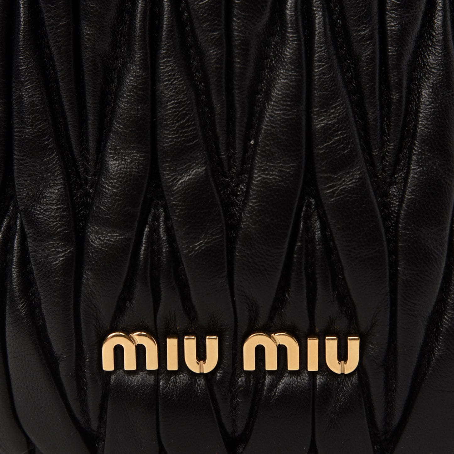 Nappa Matelasse Small Bucket Bag Black