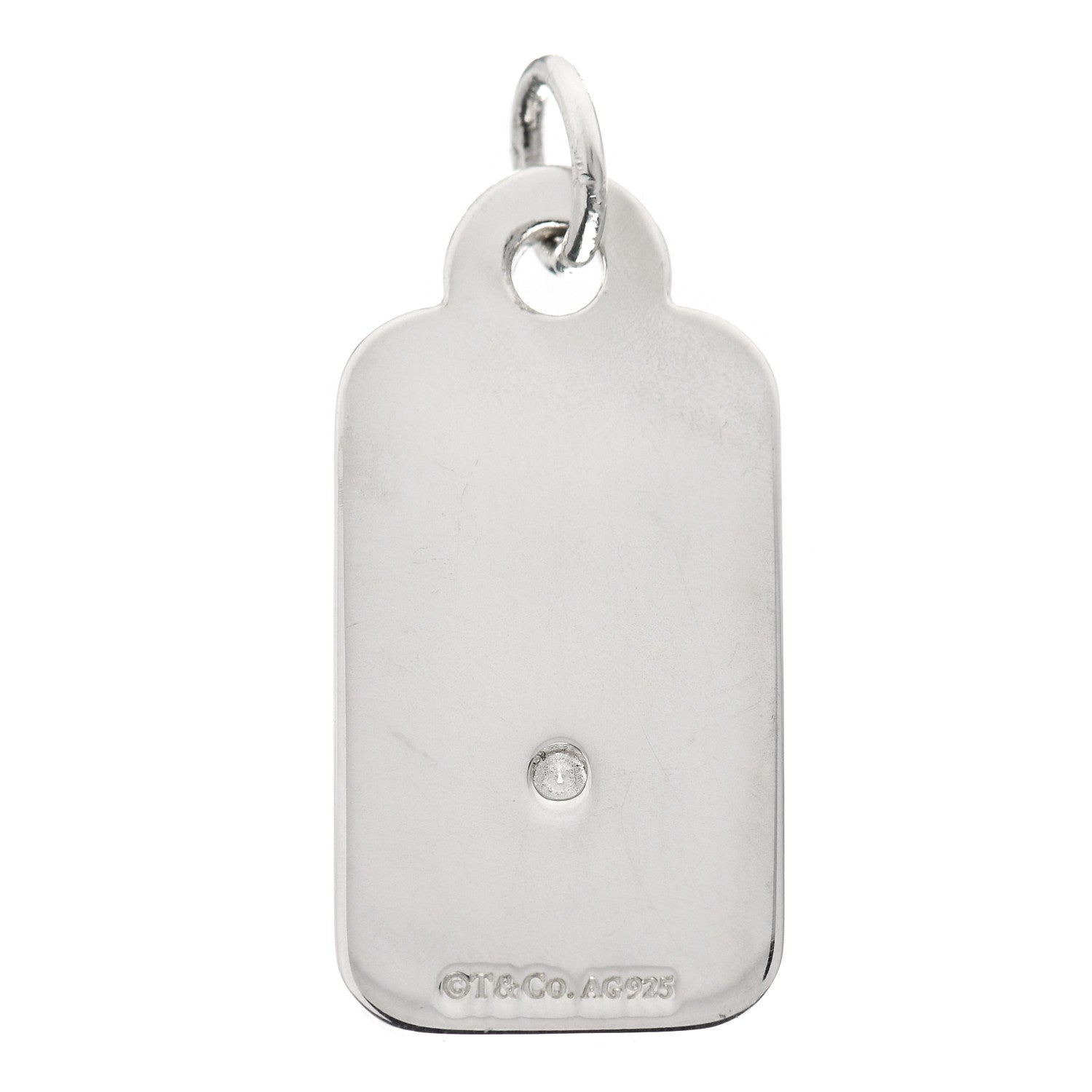 Tiffany Sterling Silver Diamond Yours Truly Charm 3 of 4
