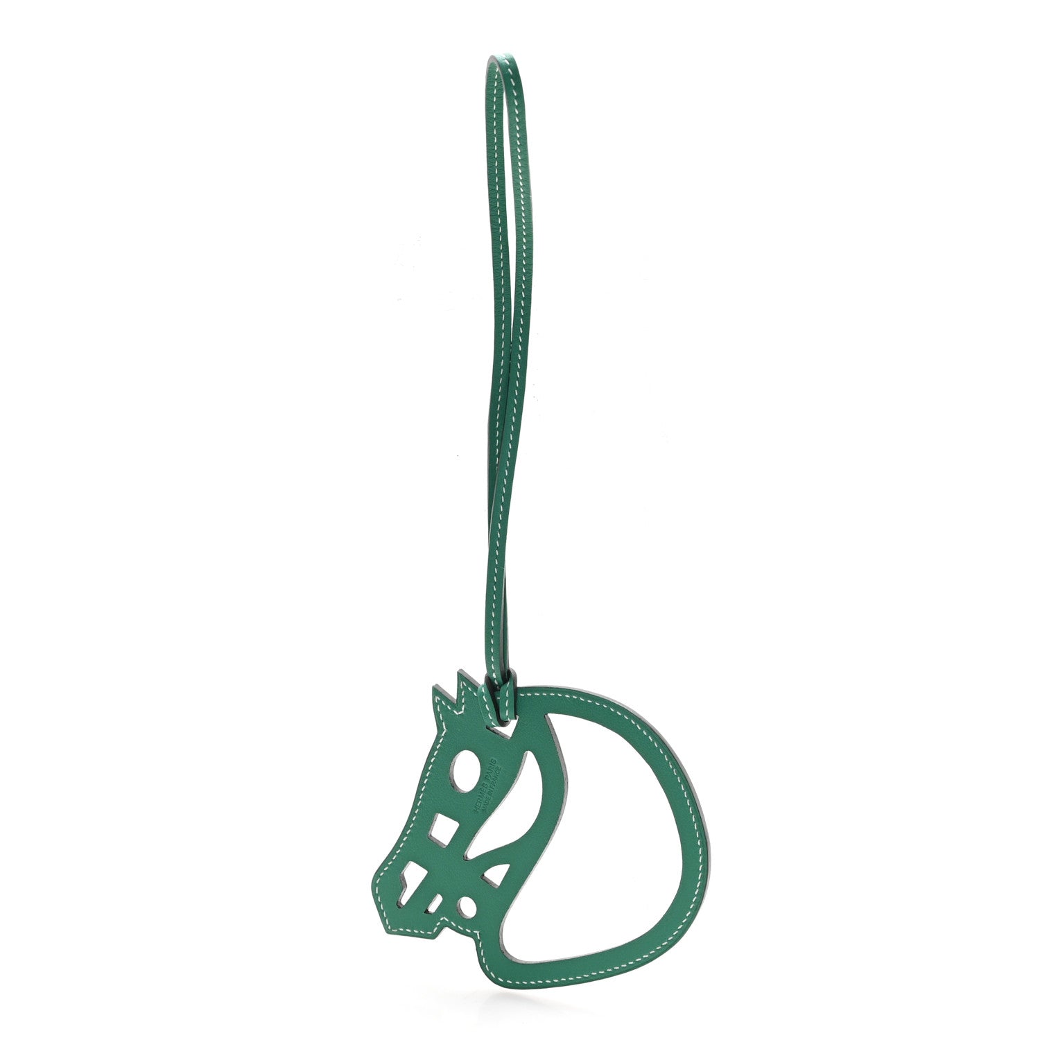 Hermes Swift Paddock Cheval Horse Bag Charm Vert Vertigo 1 of 4