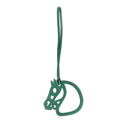 Hermes Swift Paddock Cheval Horse Bag Charm Vert Vertigo 1 of 4