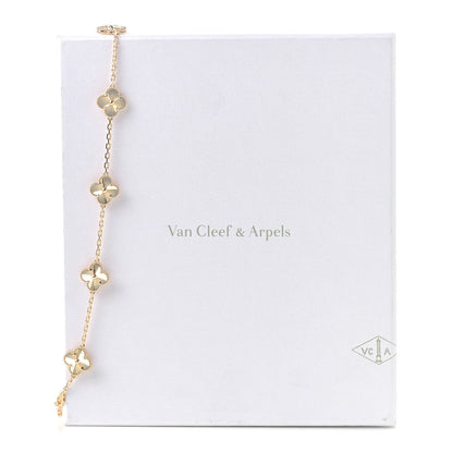 Van Cleef & Arpels 18K Yellow Gold 10 Motifs Guilloche Vintage Alhambra Necklace 6 of 6