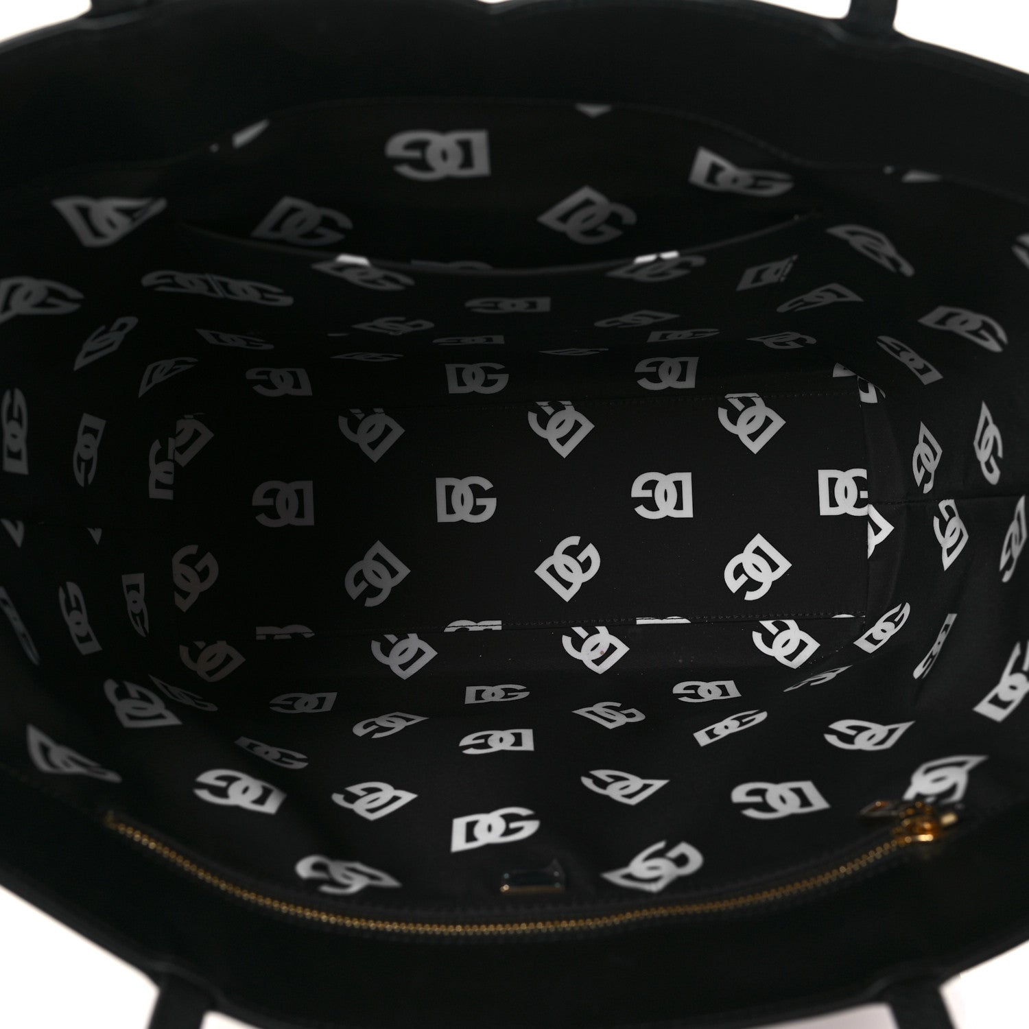 Dolce & Gabbana Calfskin DG Logo Shopper Tote Black 5 of 9