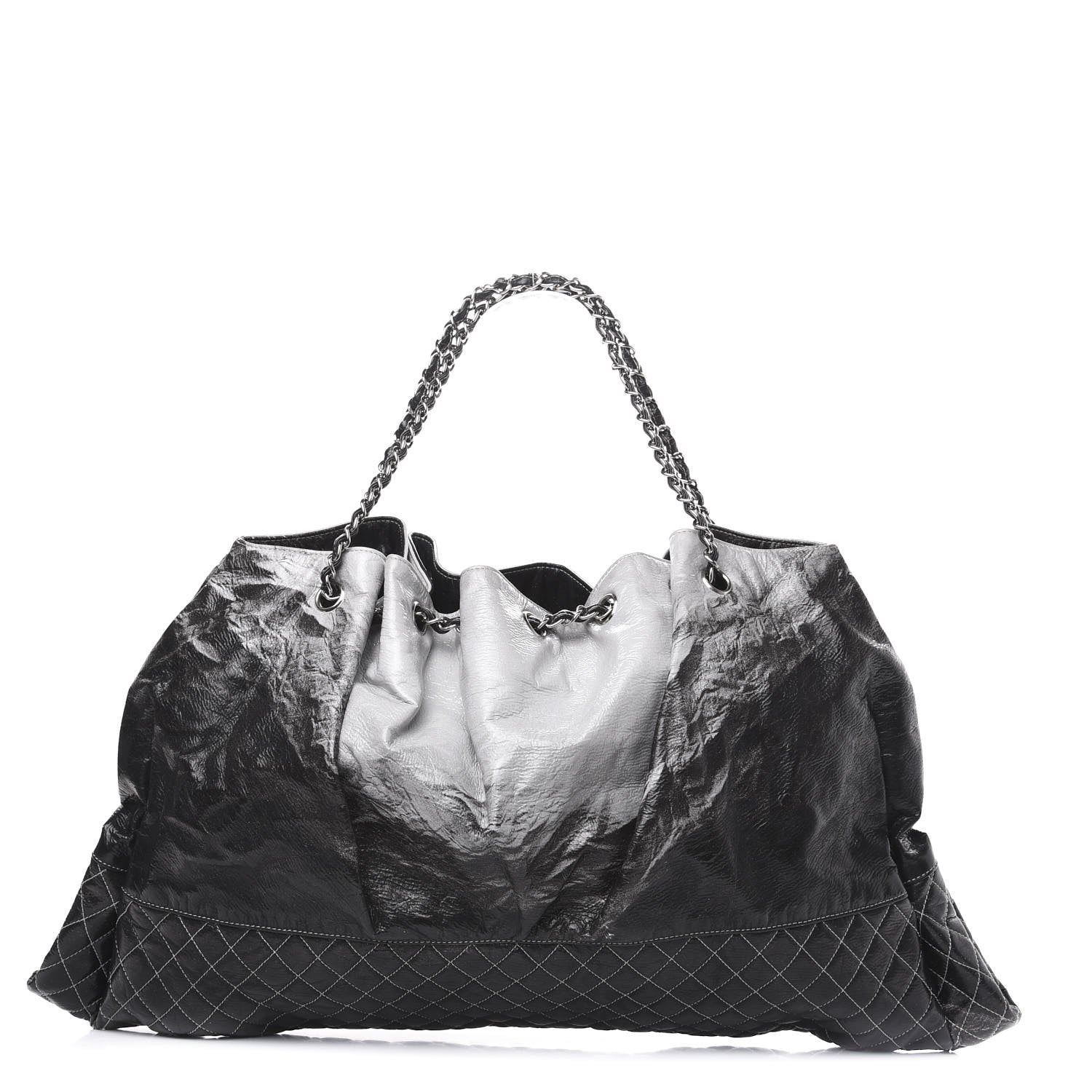 Chanel Vinyl Quilted Melrose Degrade Tote Black 1 of 12