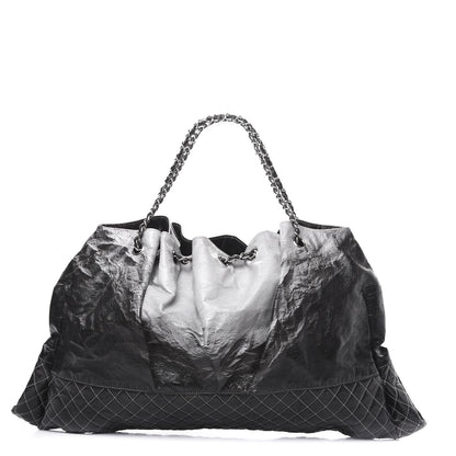 Chanel Vinyl Quilted Melrose Degrade Tote Black 1 of 12