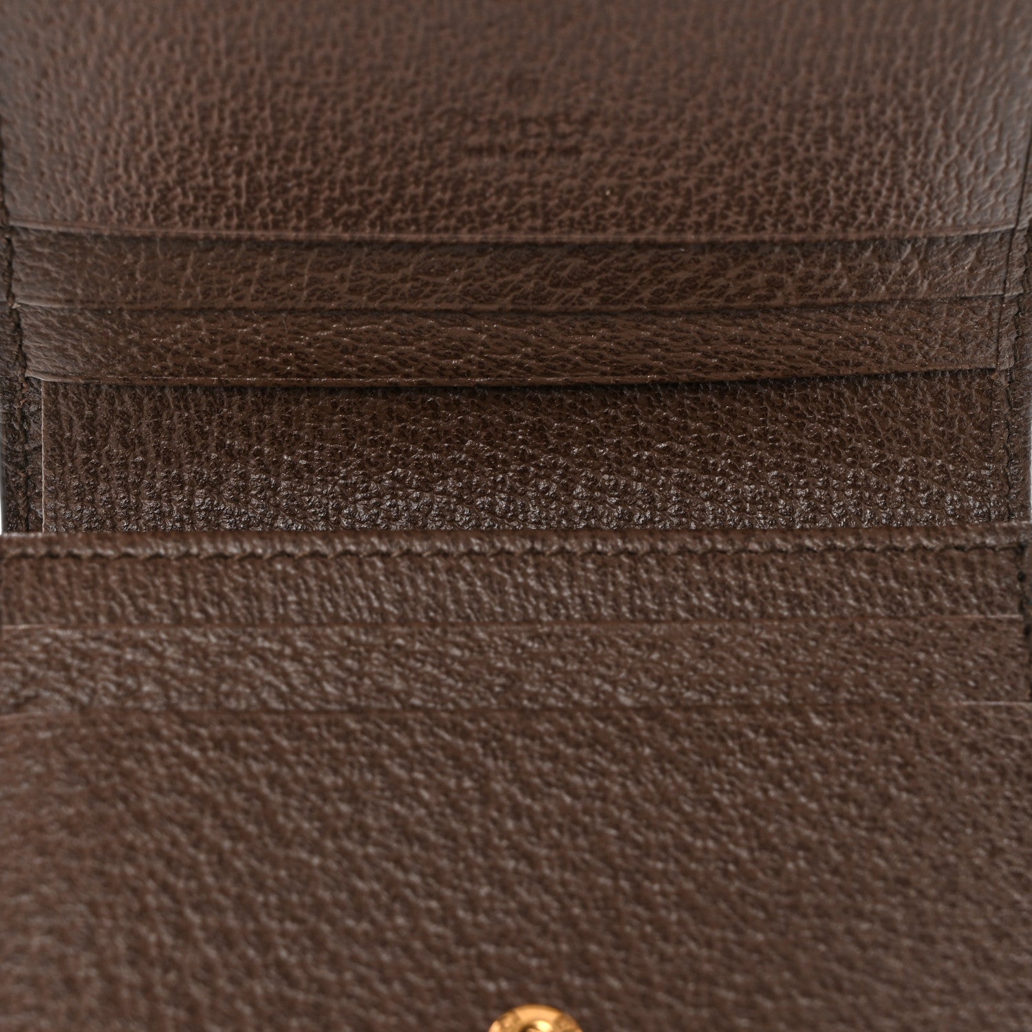 Gucci Monogram Jumbo GG Textured Dollar Calfskin Diana Card Case Wallet Camel Ebony New Acero 5 of 8