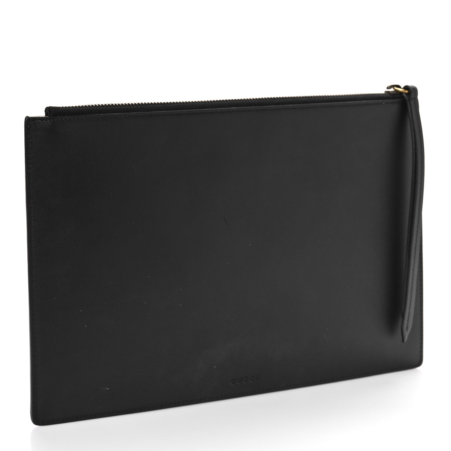 Gucci Calfskin GucciGhost Life is Gucci Zip Pouch Black 3 of 10