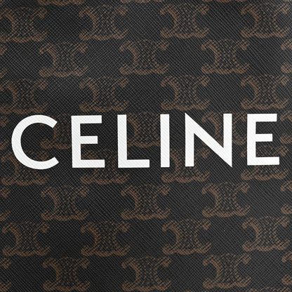 Celine Triomphe Canvas Calfskin Mini Vertical Cabas Tan 6 of 9